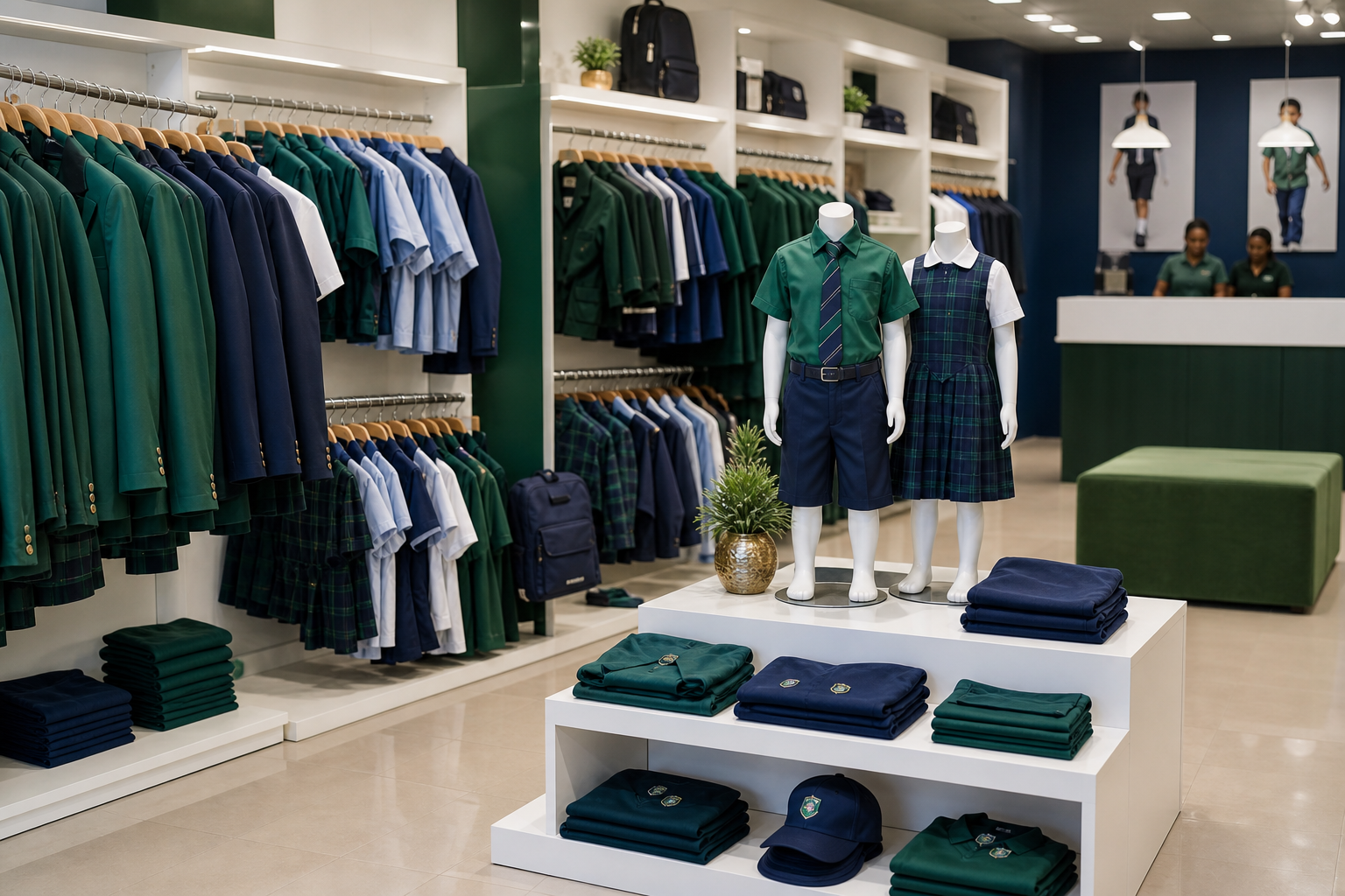 School uniforms on display